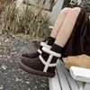 Botas de Nieve de Lana del Noreste para Mujer Piel Genuina Zapatos de Algodón del Noreste 2025 Nuevas Botas Cortas Cálidas de Lana Gruesa Forradas de Polar