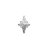 Pendientes de Estrella de Zirconia de Plata Pura S999 para Mujer, Pendientes Pequeños y Delicados de Estrella de Cuatro Puntas, Joyería para Orejas de Gama Alta y Amigable con la Piel al por Mayor