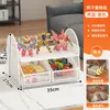 Estantería de almacenamiento de juguetes para niños con rejilla de hierro y cajones extraíbles, estantería para bloques de construcción Lego, estantería de almacenamiento de modelos de figuras para escritorio