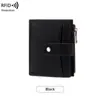 Cartera de Mujer Antirrobo RFID Modelo Nuevo Transfronteriza con Múltiples Ranuras para Tarjetas, Cartera de Cuero Vintage con 70% de Descuento, Cartera Corta Multifuncional de Moda