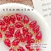 Colgante de Acrílico Fresco de Verano con Fresas y Lunares con Perlas para Collar, Pendientes, Cadena de Teléfono, Llavero DIY