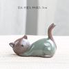 Maceta para animales pequeños flor mascota accesorios de cerámica decoración creativa para bonsái mini flor gato y ratón coche pequeños adornos