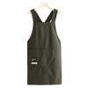 Delantal de Moda con Tirantes Cruzados Impermeable a Prueba de Aceite Delantal para Cocina Casera Sencillo de Alto Valor Ropa de Trabajo para Personal de Cafetería