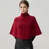 Cachecol Xale de Tricô Outono/Inverno Transfronteiriço 35% Cashmere para Mulheres, Xale de Lã Quente e Grosso de Gola Alta para Proteção dos Ombros