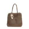 Bolso peludo casual de gran capacidad para mujer 2026, nuevo estilo, bandolera versátil para el trabajo y los viajes, popular bolso peludo para otoño e invierno