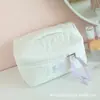 Bolsa de Cosméticos de Almacenamiento de Gran Capacidad, Conveniente y Portátil, para Niña de las Flores, Color Crema, Bolsa Linda para Artículos de Tocador de Viaje