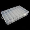 Caja de almacenamiento de joyas para uñas, caja de plástico transparente de rejilla 24/21/10/8, caja de almacenamiento de joyas, inserto que se puede ensamblar