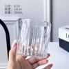 Estilo Ins Café Estilo Americano Caneca para Latte Café Gelado Copo para Bebida Gelada Copo de Vidro Listrado Doméstico Retrô conjunto