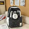 Estilo faculdade, amarelo leitoso, mochila fofa, adequada para alunos do ensino fundamental II e médio, grande capacidade, mochila de viagem, mochila escolar