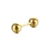Pendientes de acero de titanio japoneses y coreanos pendientes de bola pequeña de acero pendientes de acero inoxidable pendientes simples de tachuela para el lóbulo de la oreja pinchazo de fábrica en stock
