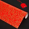 Papel de presente festivo vermelho estilo chinês retrô Ano Novo Festival da Primavera papel de presente de casamento atacado palavras felizes listras de coração