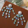 Acessórios de joias com borla, coração pequeno e pérolas da moda da Coreia do Sul, material para tiara, brincos feitos à mão DIY, atacado