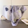 Pañuelo de Seda de Alta Gama con Estampado de Chica en Tinta, Pañuelo Cuadrado de Seda Artificial, Pañuelo Versátil para el Cuello, Pañuelo Cuadrado Pequeño, Pañuelo para la Cabeza, Pañuelo para Mujer