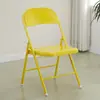 Cadeira Dobrável, Cadeira de Jantar para Casa, Cadeira de Quarto, Banqueta para Quarto de Aluguel, Cadeira de Conferência Toda em Chapa de Aço, Cadeira de Computador para Escritório em Casa e Dormitório