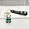 Chaveiro Pingente Criativo Celebridade da Internet Fofo Panda Vermelho de Bambu Presente para Crianças Acessórios para Mochila de Casal Venda por Atacado