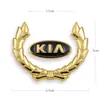 Pegatina de metal para coche, logotipo de coche, cubierta para arañazos, pegatina decorativa, logotipo lateral de ala, pegatina para coche, logotipo de espiga de trigo de metal tridimensional 3D