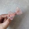 Grampo de cabelo artesanal original para bebê de um mês, com tudo incluído, fio de seda, mini laço, pequeno grampo lateral, grampo para franja, grampo bico de pato
