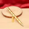 Pluma de Bambú de Latón, Colección de Papelería para Estudiar, Regalo Creativo para Otros, Simbolizando el Progreso Continuo, Bolígrafo de Gel para Firmas