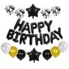 Paquete de globos de aluminio de cumpleaños transfronterizo de Amazon decoración de fondo para fiesta de cumpleaños traje de papel de aluminio de 25 letras