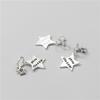Colgante de estrella de cinco puntas tailandesa de plata esterlina s925, colgante de estrella con letras DIY, collar tejido con cuentas, accesorios para pulseras