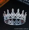 Corona de Novia Europea y Americana Diadema Colorida de Pedrería Transfronteriza Corona de Plástico Barroca Accesorios para Vestido de Boda Accesorios para el Cabello