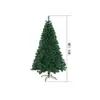 Árbol de Navidad de PVC Encriptado Decoración Navideña Verde Simulación Transfronteriza Plegable Lápiz Árbol de Navidad Flockado