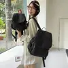Mochila de Lona Minimalista Estilo Japonês para Mulheres, Leve, Resistente à Água, Adequada para Estudantes, Deslocamento, Uso Casual, Versátil, Disponível em Tamanhos Grande e Pequeno