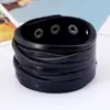 Fábrica punk direto estilo punk europeu e americano pulseira larga de couro trançado de couro bovino pulseira de couro retrô masculina pulseira