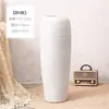 Jarrón de Cerámica Jingdezhen Minimalista Moderno Decoración de Piso para Sala de Estar Jarra de Cerámica Blanca Nórdica Decoración con Flores Secas Envío Gratis