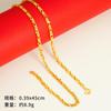 Collar de Oro Arena Vietnamita para Mujer Verano Colgante Duradero Cadena Clavícula Latón de Alta Gama Joyería Artificial Genuino