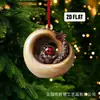 Decoraciones Navideñas Transfronterizas de Búho y Mapache Nuevas, Adornos para Árbol de Navidad, Colgantes Pequeños Planos 2D Acrílicos