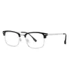 Nuevo Marco Metálico Cuadrado para Cejas para Hombres Marco Óptico para Hombres Marco de Gafas de Negocios Maduro y Elegante Se Puede Equipar con Miopía Fabricante Venta al por Mayor
