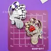 Corbata de moño con Flor de Perla Galvanizada Mariposa Oso en Forma de Corazón Accesorios de Plástico DIY Funda de Teléfono Pasador Accesorios para Zuecos