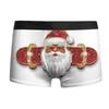 Ropa Interior para Hombre Navideña Transfronteriza Monstruo de Pelo Verde Estampado de Papá Noel Serie a Cuadros Ropa Interior Extraña Regalo de Año Nuevo
