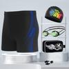 Maiô mais vendido Óculos de natação Touca de natação Traje atacado Secagem rápida Adulto Fonte termal Ângulo reto Anti-constrangimento Equipamento de natação masculino