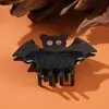 YHJ accesorios para el cabello nuevo pasador de murciélago de Halloween clip acrílico con destellos finos para coleta clip de tiburón para recogido en la parte trasera de la cabeza