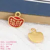 Colgante estilo nacional accesorios para joyería DIY etiqueta de lazo de lingote de la suerte de arena dorada pulsera cuerda para el pelo colgante de aleación
