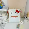 Mochila de Ombro Portátil de Pelúcia Gatinho Hello Kitty Coração de Menina Mochila Fofa de Rua Presente
