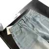 Jeans bordados azul claro para mujer, estilo fino de primavera y otoño, talla grande, corte holgado, adelgazante, adecuados para cuerpo tipo pera, pantalones de pierna ancha