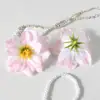 Colección de Cabezas de Flores Artificiales Rosas para Materiales de Pasadores DIY, Accesorios para el Cabello de Alta Gama Estilo Nuevo Chino Hanfu para Bodas