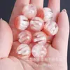 Múltiples Estilos de Cuentas Redondas con Purpurina Fina de 16 mm, Cintas con Lámina de Oro, Cuentas Sueltas para Cadenas de Teléfono DIY, Pulseras, Collares y Accesorios de Joyería