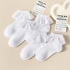 Calcetines Minibar Rabbit Girls Blancos Primavera Verano para Niños Transpirables de Malla de Encaje Algodón Encaje Estilo Coreano Bebé Princesa Calcetines de Algodón