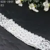 Tanglong Moda Blanco Decolorado con Purpurina Plateada Encaje de Alta Elasticidad Borde Pequeño Pulsera Joyería Hecha a Mano Accesorios de Encaje DIY