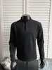 Camisa polo estilo americano, camiseta de manga larga para hombre, top de primavera/otoño, corte limpio, adecuada para usar en capas, sudadera de manga larga para hombre