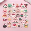 Colgantes de aleación navideños con goteo de aceite hombre de jengibre muñeco de nieve Papá Noel campana adornos de regalo accesorios para joyería DIY