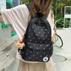Mochila Escolar INS Japonesa Fofa de Bolinhas para Meninas, Estilo Academia, Mochila Simples e Versátil, Alta Aparência, Mochila Casual para Viagem