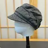 Boina Plegada Estilo Perezoso para Exteriores para Mujer Otoño Invierno Versátil que Adelgaza el Rostro Sombrero Octagonal Gorra de Boina Retro
