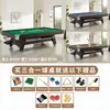 Mesa de Billar de Madera Maciza para el Hogar Retorno Automático de Bolas Bola Ocho Negra Americana Mesa de Tenis de Mesa Interior Mesa Multifuncional Tres en Uno de Mármol