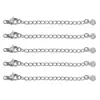 Cadena extendida texturizada de acero inoxidable letras 18k cadena de cola de 5 cm cierre de mosquetón traje accesorios de cadena de cola para collar pulsera DIY