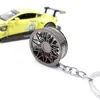 Llavero de Cubo de Rueda Te37 Bbs de Comercio Exterior Transfronterizo, Cubo de Rueda Metálico para Modificación de Ventilador de Coche, Colgante de Coche con Disco de Freno